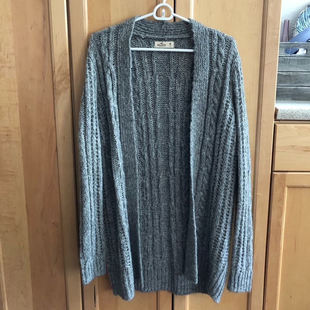 Gray Hollister Cardigan